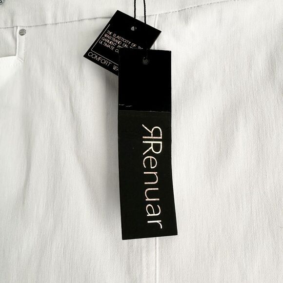 NWT Renuar White Stretch Skort Size 12 Pockets Summer Travel Golf Resort Wear - Picture 6 of 9